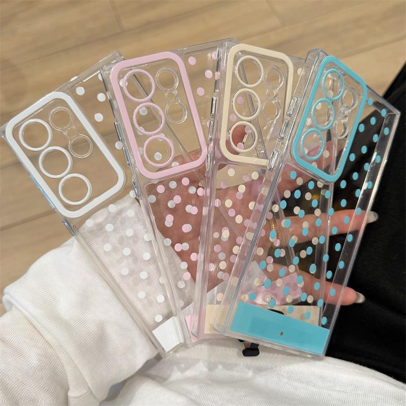 Multi-color Polka Dot Flash Phone Case for Samsung S26/S25/S24 Ultra and A56/A55 - Drop-Proof Protection