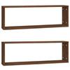 VidaXL Cube Wall Shelves 2 Pcs Brown Oak 80x15x26.5 Cm 815921