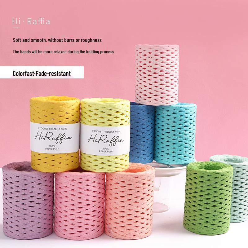 Cotton Raffia Yarn for Crocheting and Knitting Summer Hats and Bags