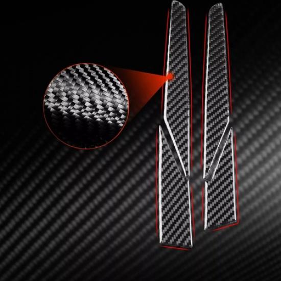 Real Carbon Fiber Side Rearview Mirror Cover Trim Strip For Hyundai Kona N 18-23