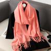 Nytt 62 farger Vinterskjerf for kvinner Langt Varmt Kasjmirskjerf Hijab Ensfarget Dame Sjal Wrap Kvinnelig Pashmina Bandana Hodeskjerf