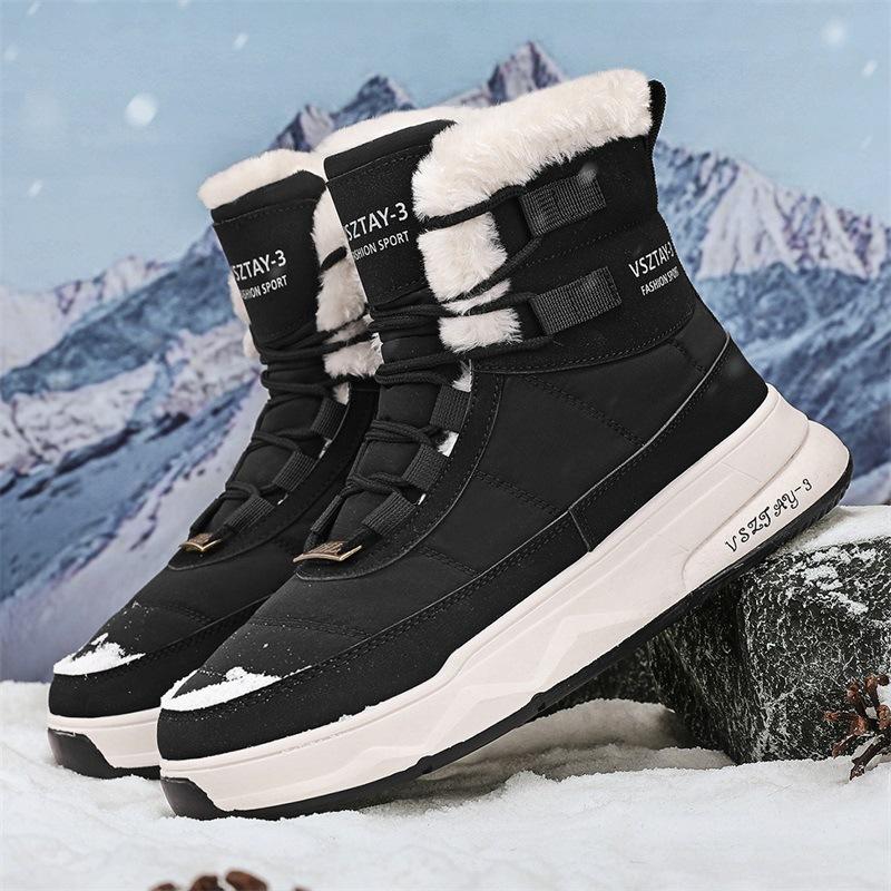 Snow boots winter velvet warm high-top down bread shoes sub-zero waterproof and non-slip cotton shoes