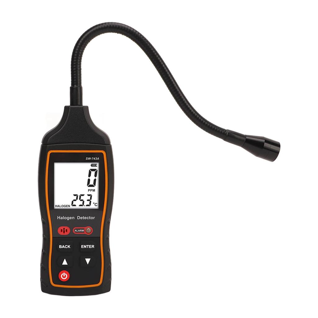 Halogen Gas Detector 0 To 1000PPM Sound Light Vibration Alarm Digital Air Conditioning Refrigerant Freon Leakage Tester