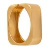Geometrisches Quadrat Legierung Armreif Hoher Glanz Gold- oder Silberfarbenes Armband Bequemes Breites Manschetten Armband für Trendsetter