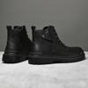 New Winter Men Boots Fashion Thick Bottom High Top Casual Boots Luxury British Style Trendy Boots Black Leather Men Formal Boots