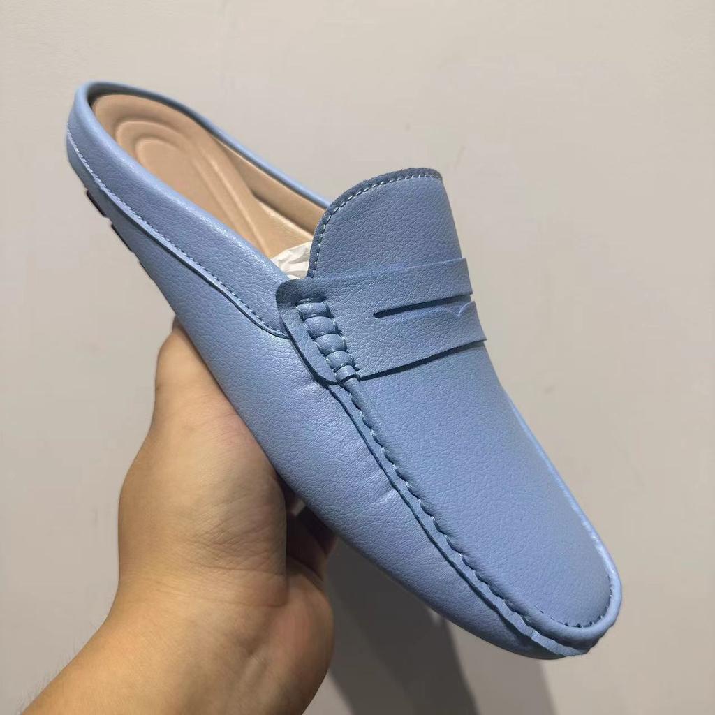 YRZL Loafers Men Casual Shoes Fashion Handmade Leather Driving Slippers Mens Moccasins Slip On Flats Male Outdoor Slippers