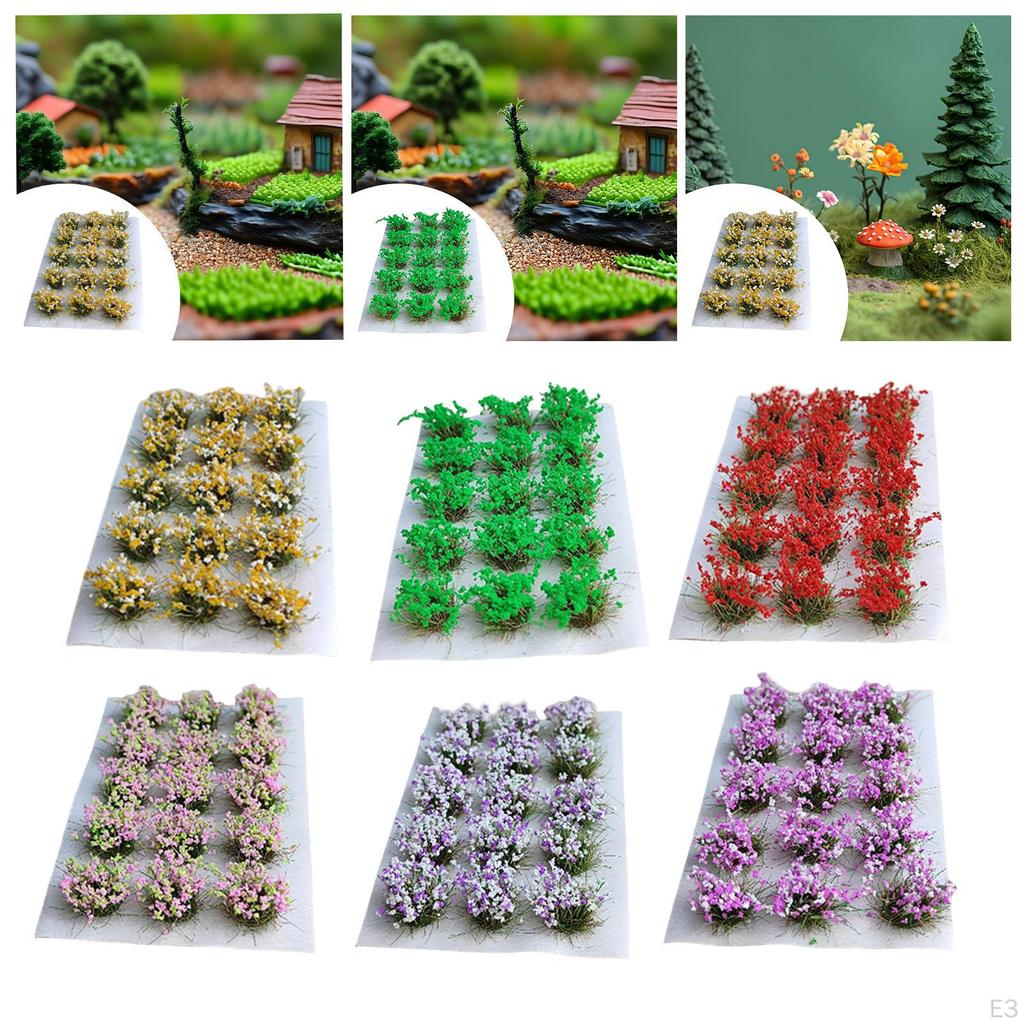 DIY Miniature Flower Cluster Artificial Model Grass Multicolor Decor Vegetation groups Tufts