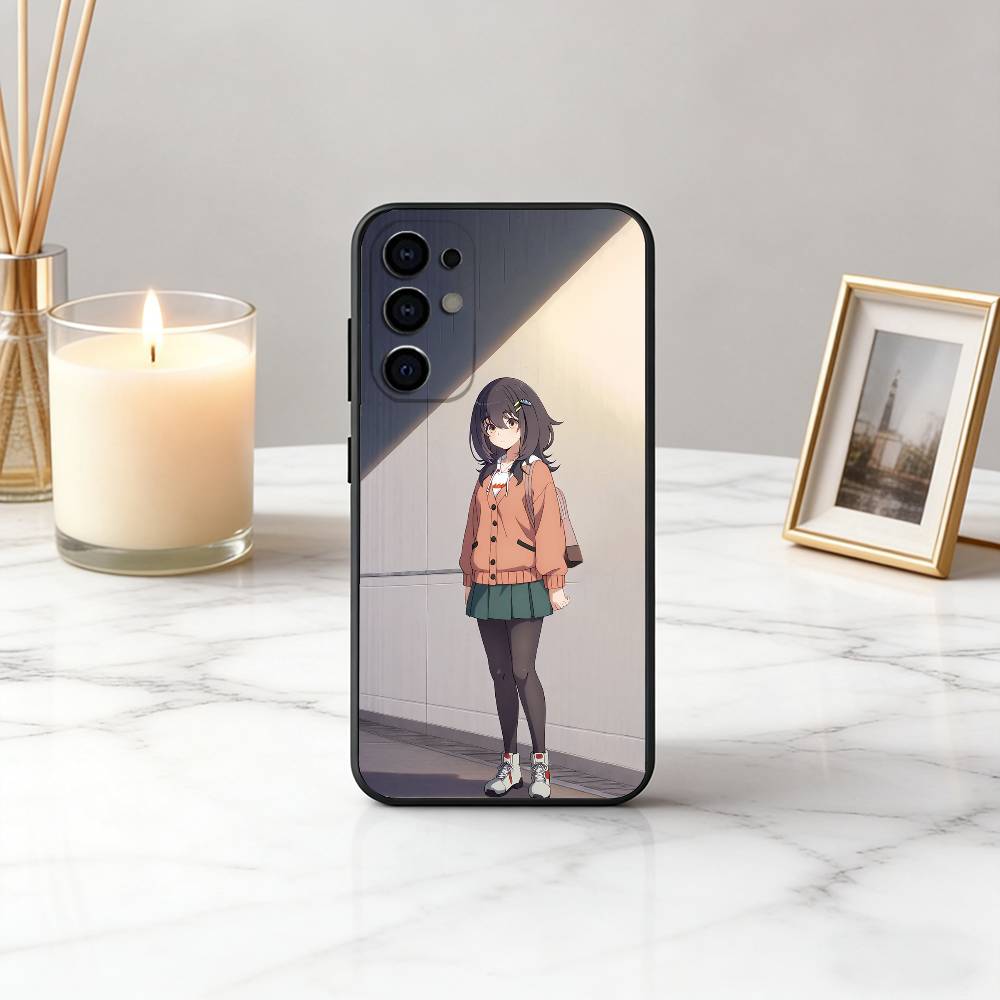 Food for the Soul M-Mako K-Kawai Phone Case Black Silicone Soft For Samsung S25,S24,S21,S22,S23,S30,Ultra,S20,Plus,Fe,Lite