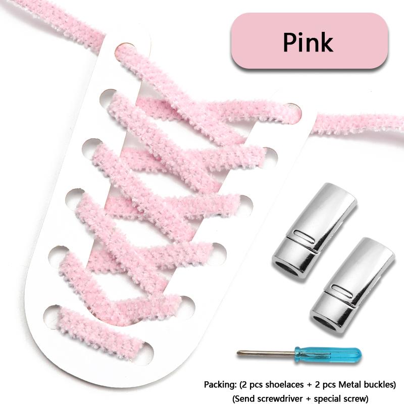 New Plush Elastic Laces Sneakers Magnetic Lock Shoelaces Without ties Kids Adult Flats No Tie Shoe laces for Shoes Accessories