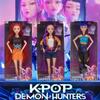 Kpop Demon Hunters Rumi Mira Zoey Sussy Live-Action Figure Toy Colorful Lights Theme Song For Fans Child Birthday Gifts