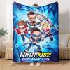 Ninja Kidz Theme Printed Blanket - Perfect for Couch, Bed, Travel & Outdoor Use | Machine Washable, Cozy & Durable.