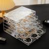 Earrings Organizer, 5 Drawer Jewelry Organizer, Acrylic Jewelry Organizer, Stand Compartment Transparent Display Organizer