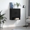 Wall Cabinet Black Oak Effect 60 x 31 x 70 cm Particleboard