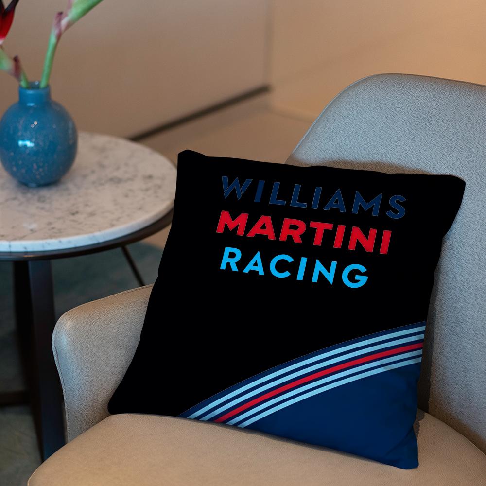 Racing Martini Stripe Cushion Cover 2-in-1 Reversible Plush Pillow Cover | Car/Sofa/Bed | Perfect Gift
