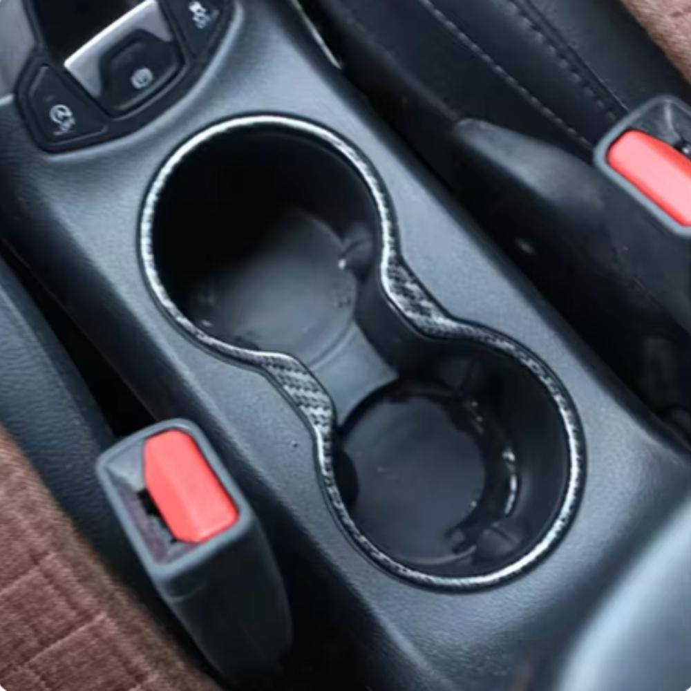 Car Chrome Front Water Cup Holder Panel Cover Trim Inner Decoration Stickers for Jeep New Compass 2017 -2020 Accessories