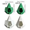 Cyberpunk Style Hanging Bird Feeder Semi Enclosed Large Capacity Bird Feeding Station Rainproof Plastic Bird Feeder House