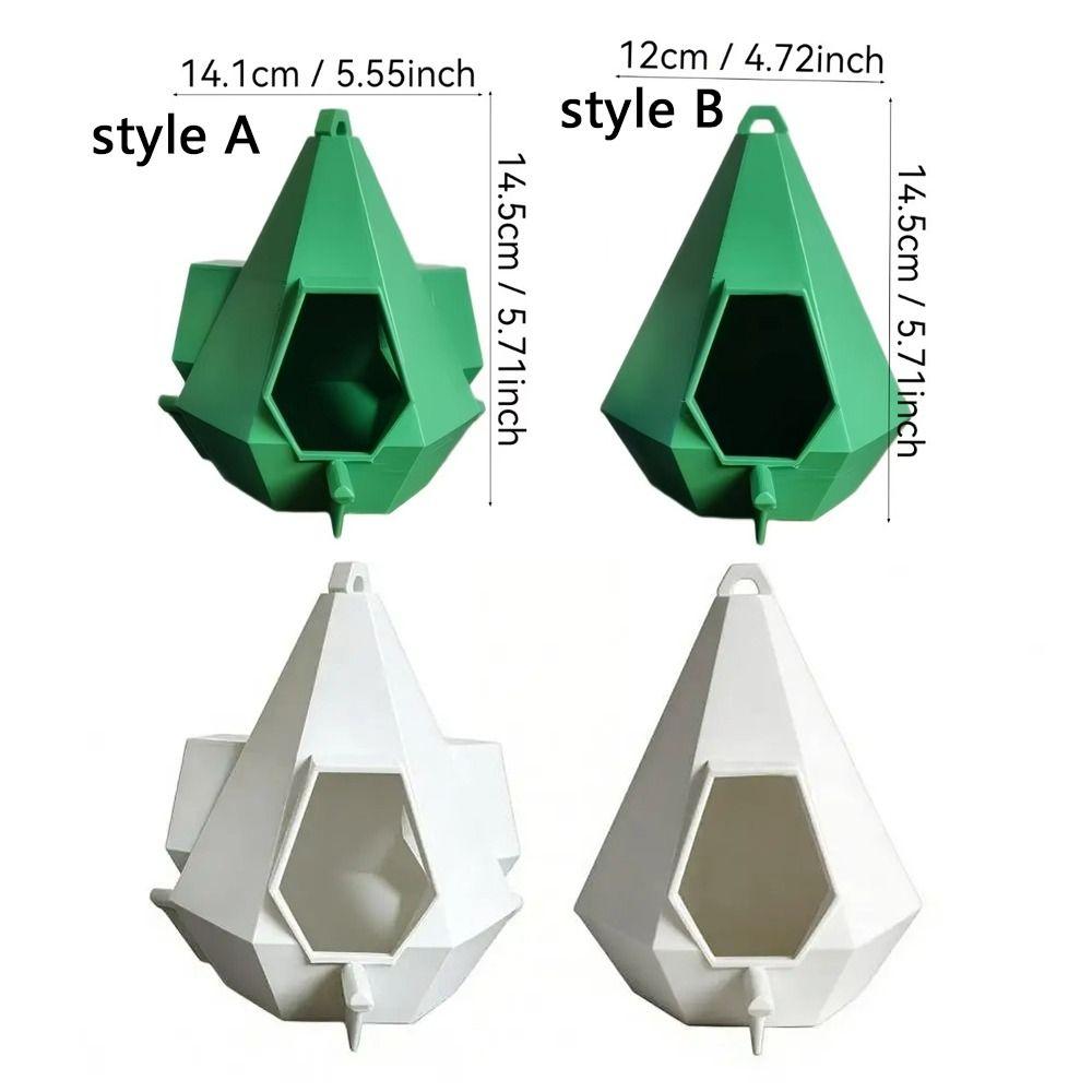 Cyberpunk Style Hanging Bird Feeder Semi Enclosed Large Capacity Bird Feeding Station Rainproof Plastic Bird Feeder House