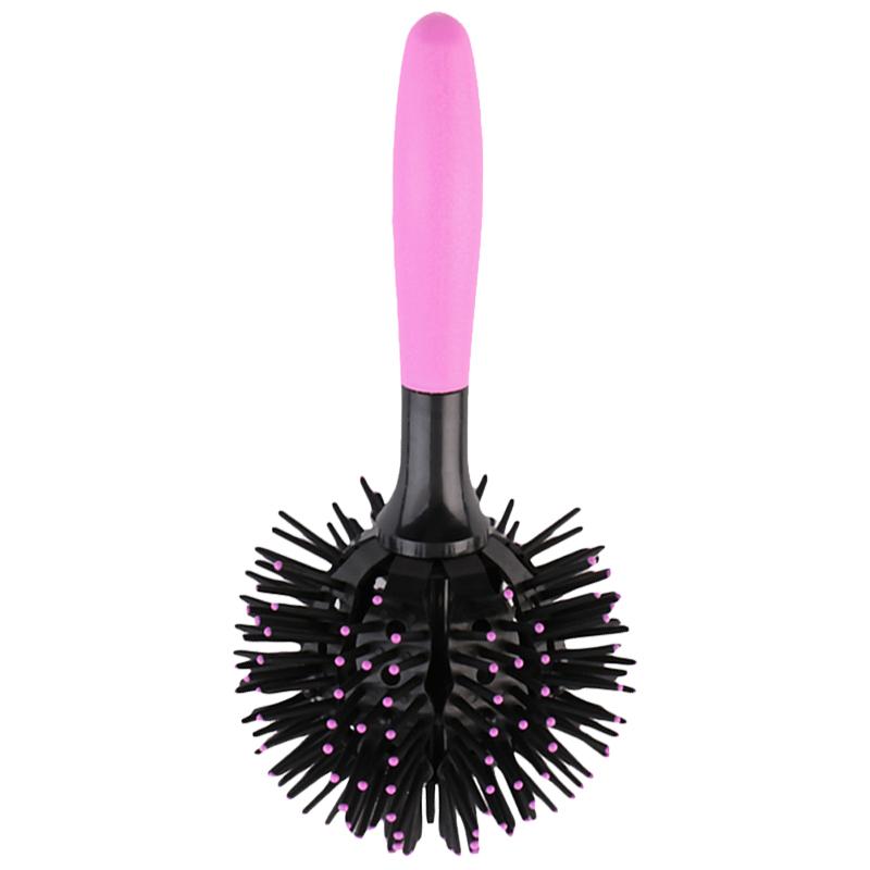Brosses à cheveux boule ronde 3D 360 degrés Massage du cuir chevelu Forme sphérique Brosse à cheveux bouclante pour filles