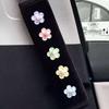 1/2pcs Cute Crystal Flower Car Seat Belt Shoulder Cover Car Safety Belt Cover Safety Anti-stranglehold Car Interior Accessories