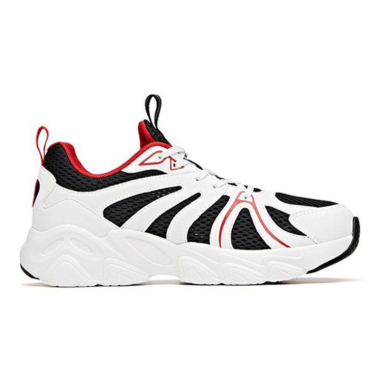 Anta Kids Shock Absorbing Non-Slip Wear-Resistant Breathable Low-Top Running Shoes Kids running shoes Black White Red A332128811-3