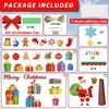 3D Christmas Tree Bulletin Board Decorations for Classroom Santa Claus Bulletin Board Merry Christmas Winter Paper Cutouts for Kids Xmas Party School