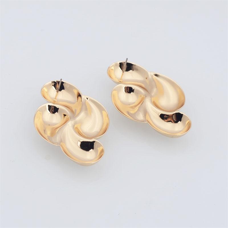 New In Exaggerated Irregular Metal Dangle Earrings for Women Big Spiral Geometric Statement Female Hyperbole Hanging Earring