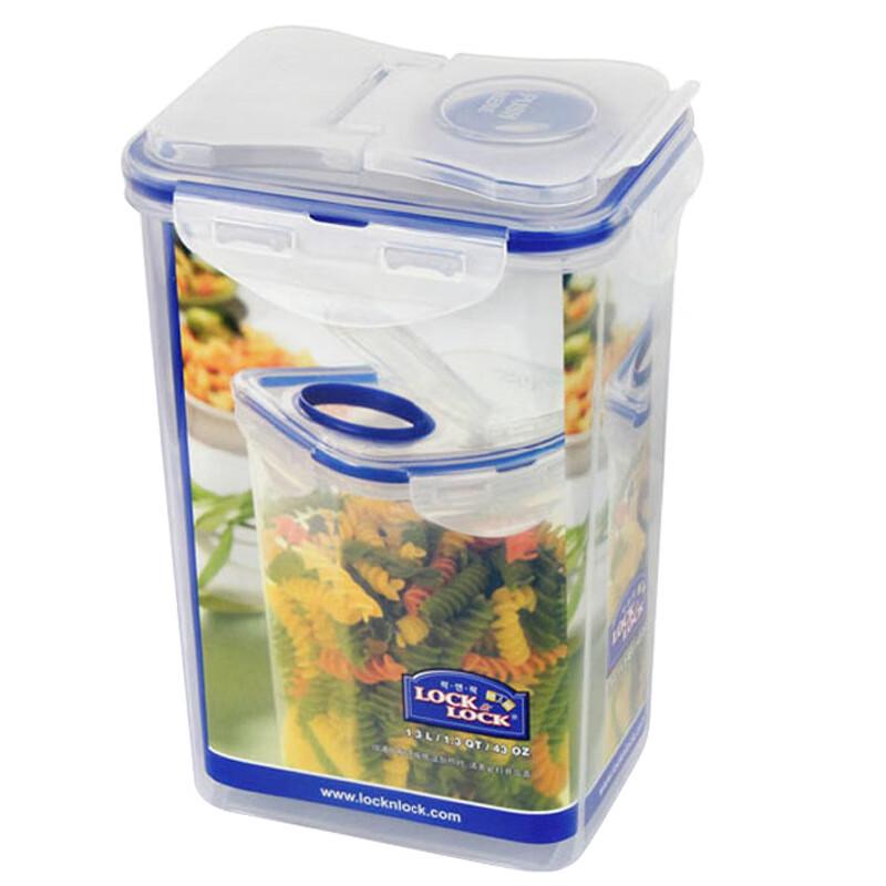 LocknLock Rectangular Plastic Food Storage Container, 1300ml