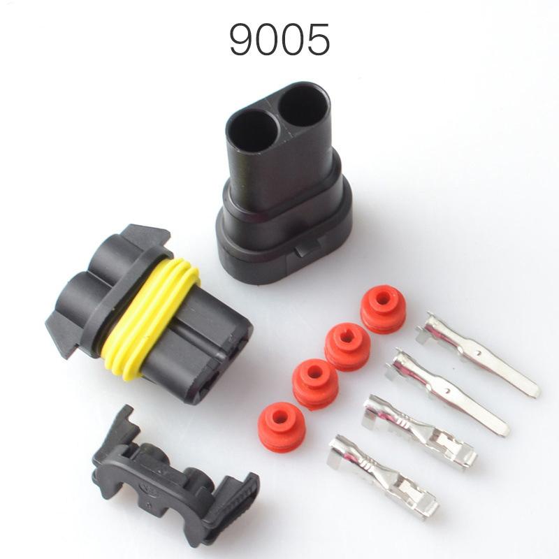 1/2Pcs 9005 Single Slot With Wire 10Cm Bulb Socket Headlight Fog Lamp Male Plug Adapter Waterproof Automotive Connector