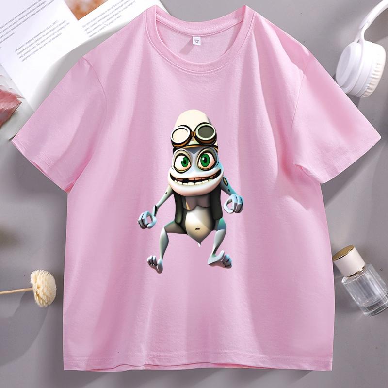 Draw Crazy Frog Graphic T Shirts Funny Unisex Unisex Cotton Tshirt Casual Short Sleeve Loose Round Neck Tees Breathable Clothes
