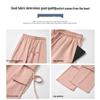 Women's Petite High-Waist Pink Cargo Sweatpants - Summer 2024 Wide-Leg Parachute Style