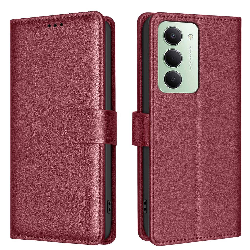 For Xiaomi Redmi 15 5G (Global) (169mm) Leather Case BINFEN COLOR BF32 Wallet RFID Blocking Phone Cover