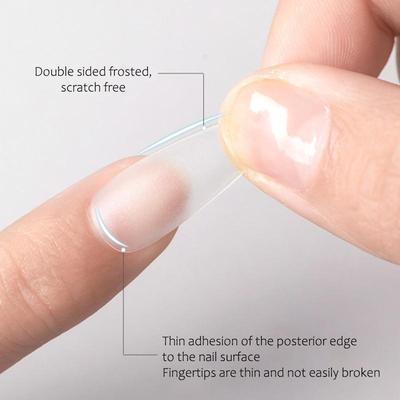 100Pcs Nails Tips Extension Clear Soft Gel Tips Clear Soft Gel False Nail Design Full Cover Press On Nail Fake Manicure Tools