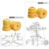 Front Rear Shock Absorber Bump Stop 15153958 15039397 For Cadlc For Chevl Escald Taho Avalanc Suburb Yuko 1500(2pcs Front)