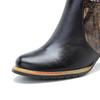 Johnature Echtes Leder frauen Kurze Stiefel Retro Woven Gürtel Schnalle Mode Dame High-heeled Schuhe