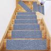 Stair Treads For Wooden Steps Edging Steps Non Slip Treads 15 Pieces Indoor Staircase Runner Non-Skid Safety Rug For Kids Elders