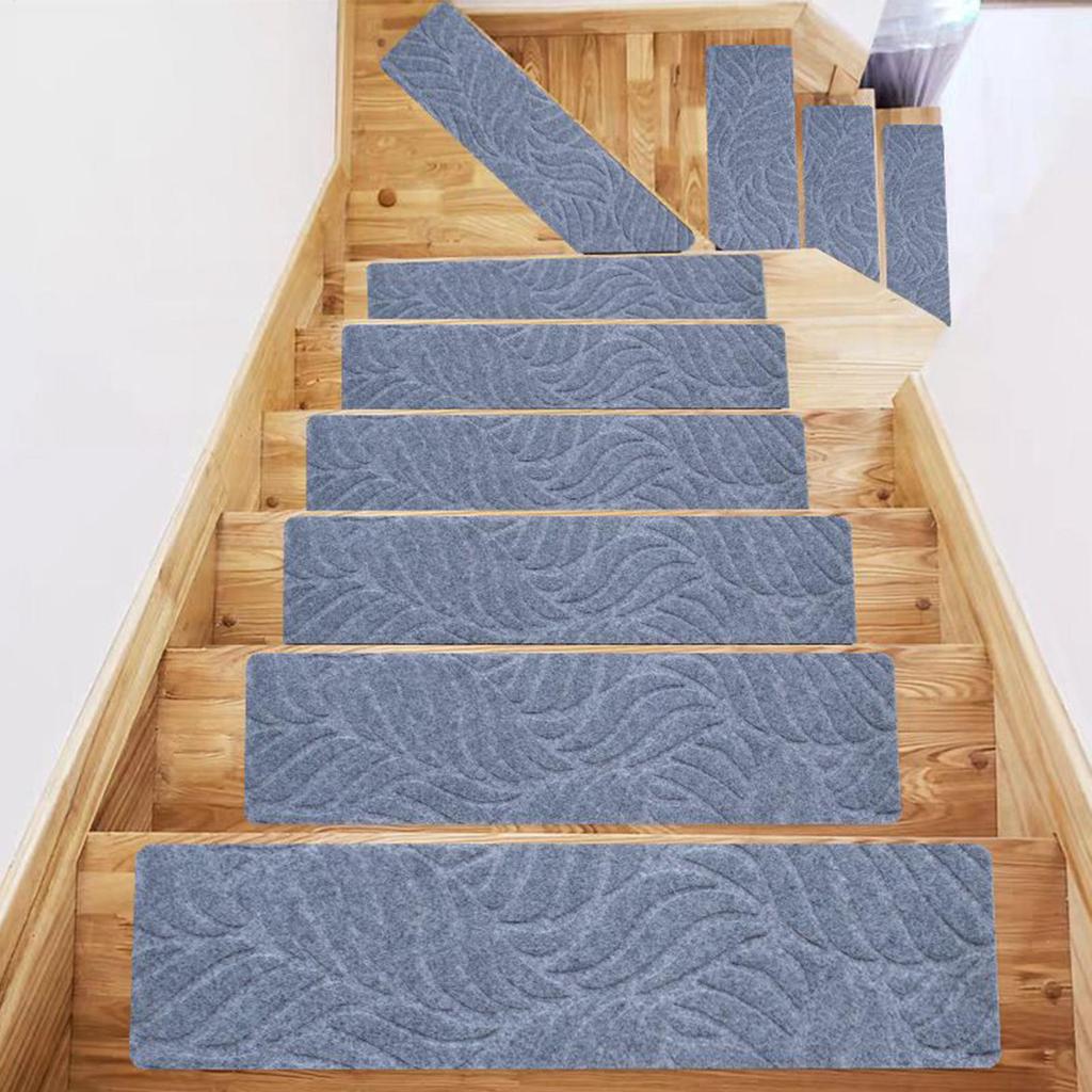 Stair Treads For Wooden Steps Edging Steps Non Slip Treads 15 Pieces Indoor Staircase Runner Non-Skid Safety Rug For Kids Elders