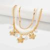 Flower Flower Pendant Necklace Multilayer Clavicle Chain Imitation Pearl Snake Chain Choker  Gift