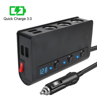 180W 4 Port USB Charging Socket Splitter Quick Charge 12V 24V for Phone IPad 3.0 Car Charger Adapter