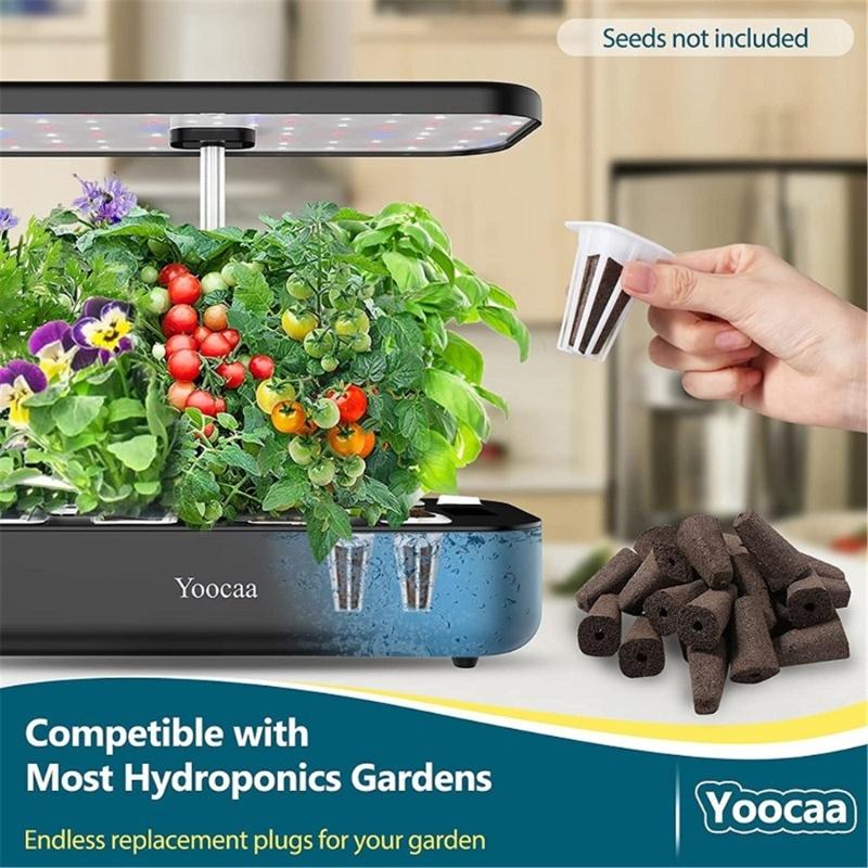 166pcs  Pods Kits Reusable Hydroponics Pods Set Indoor Hydroponics Growing System with Labels Grow Basket Growth Sponges