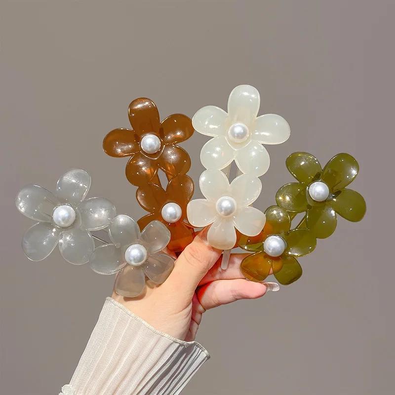 Jelly Color Hair Clips for Women, Sweet Style, Clamp Hairpin, Large Acrylic Duckbill Cawl Clips, Girls Hair Accessories, Jewelry