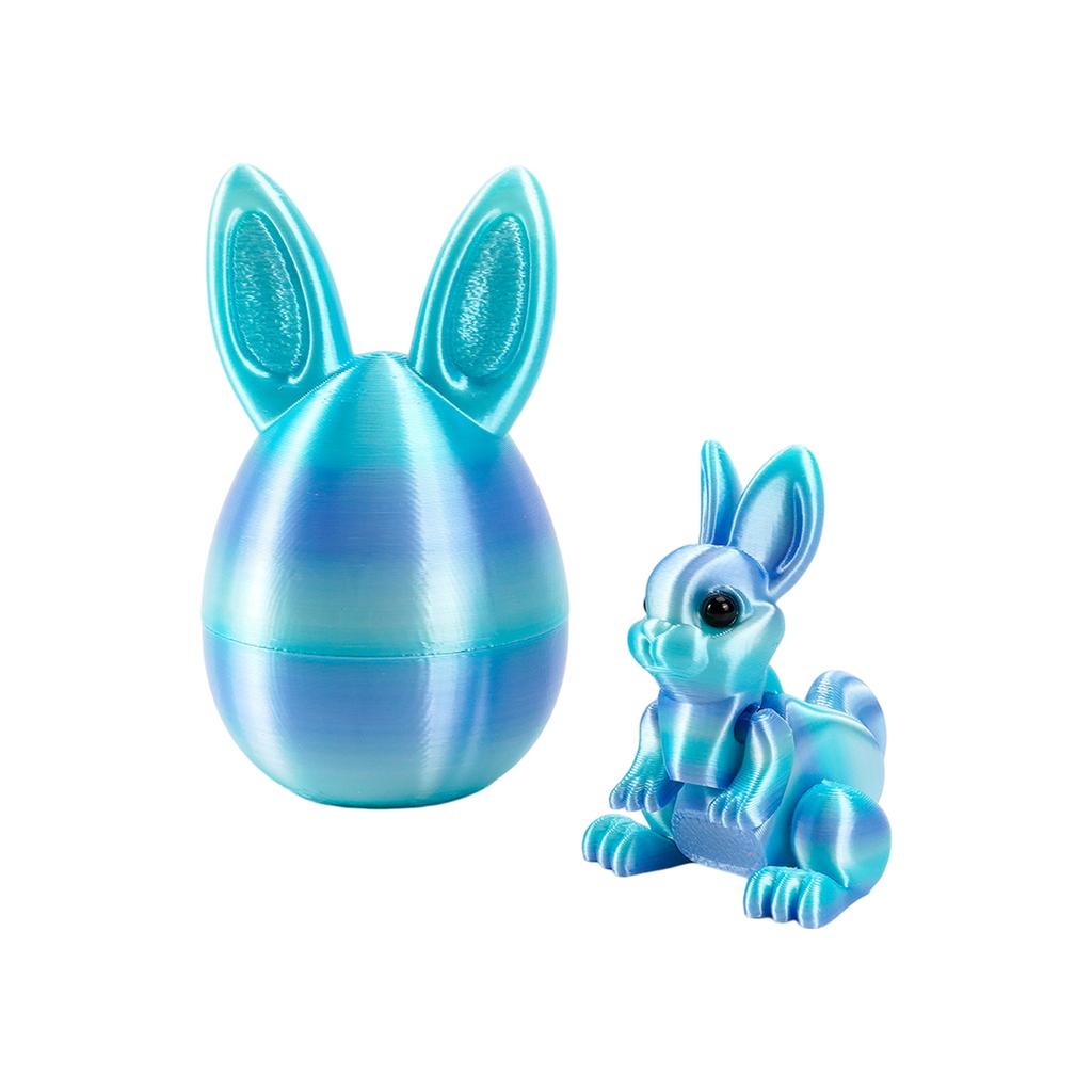 3D Printed Easter Eggs, Including A Bunny, Easter Surprise Bunny Eggs, 3D Printed Animals, Easter Basket Stuffing, Stress-relieving Toy Gifts.4pcs