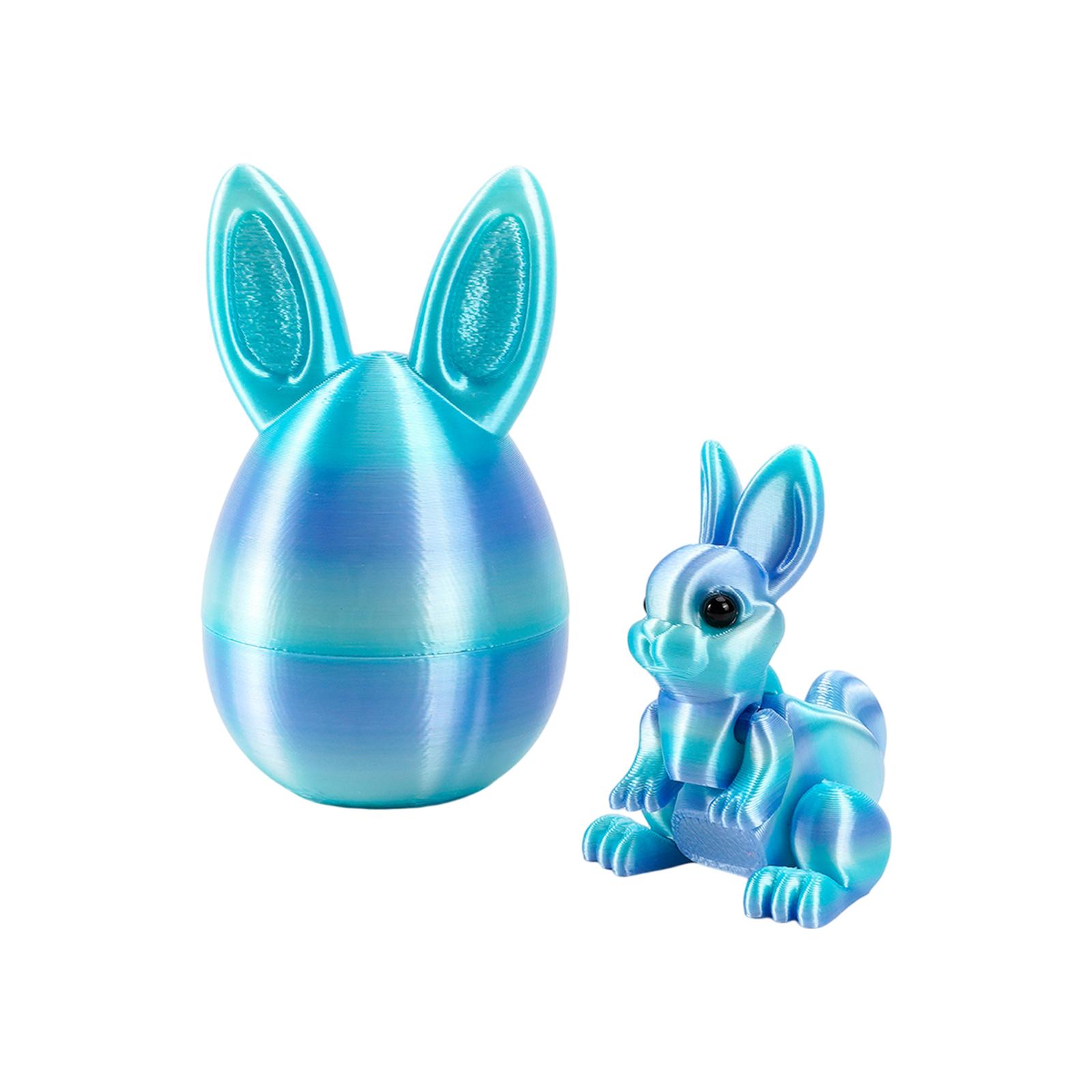 

3D Printed Easter Eggs, Including A Bunny, Easter Surprise Bunny Eggs, 3D Printed Animals, Easter Basket Stuffing, Stress-relieving Toy Gifts.6pcs One Size