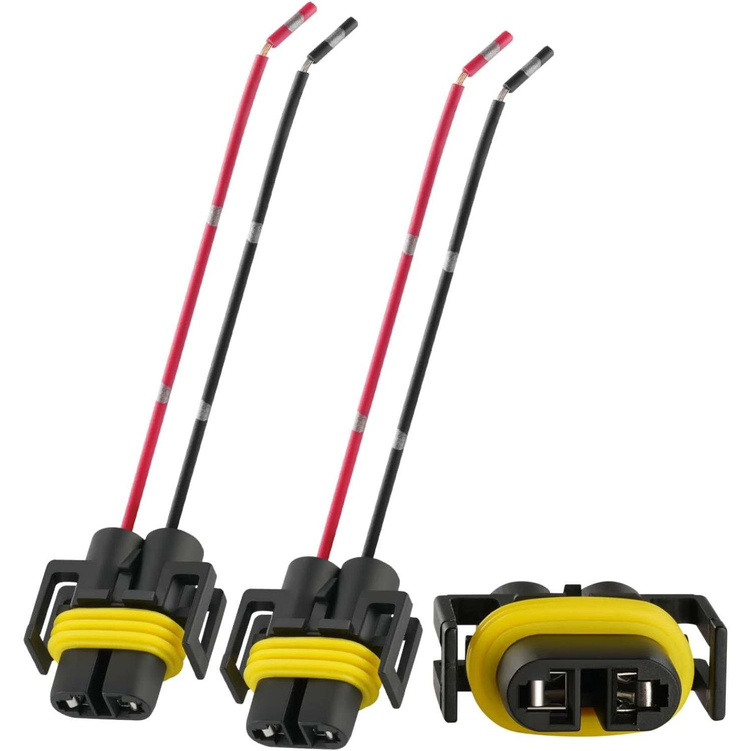 H11 H9 H8 880 881 Female Nylon Adapter Wiring Harness Sockets Wire for Headlights or Fog Lights H11/H8