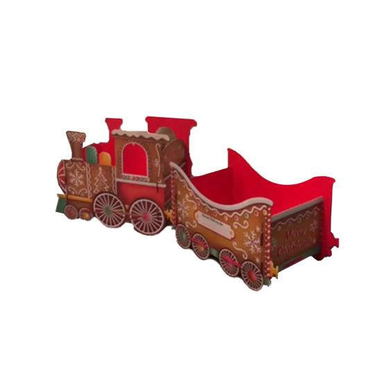 Christmas Presents Train Toy Santa Gift Boxes Express Gingerbread Classical Train Ornament Holiday Party Centerpieces Decoration Festival Gift