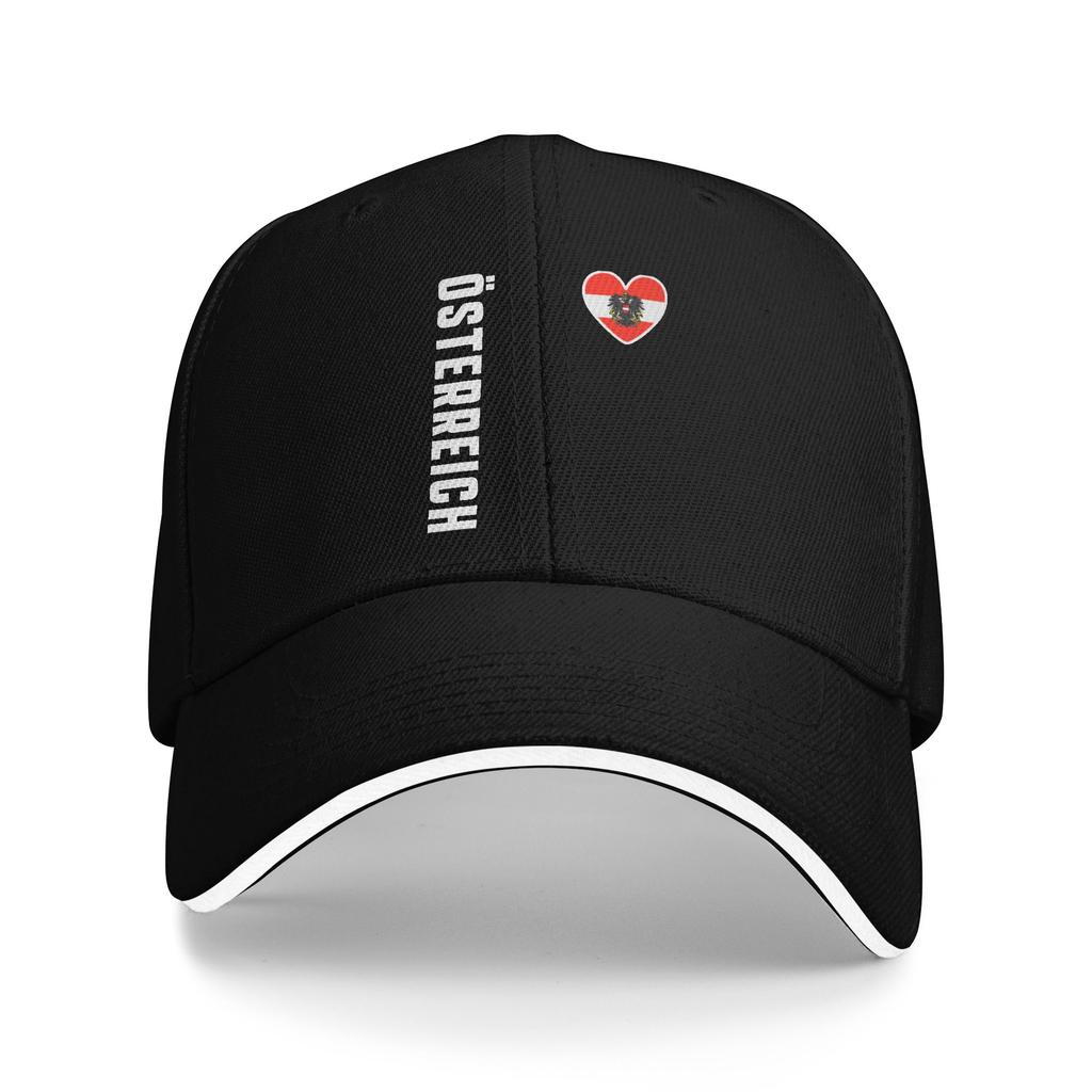 Austria Osterreich Flag Eagle Sandwich Cap Unisex HipHop Baseball Cap Coat of Arms Adjustable Golf All seasons Hats Adult