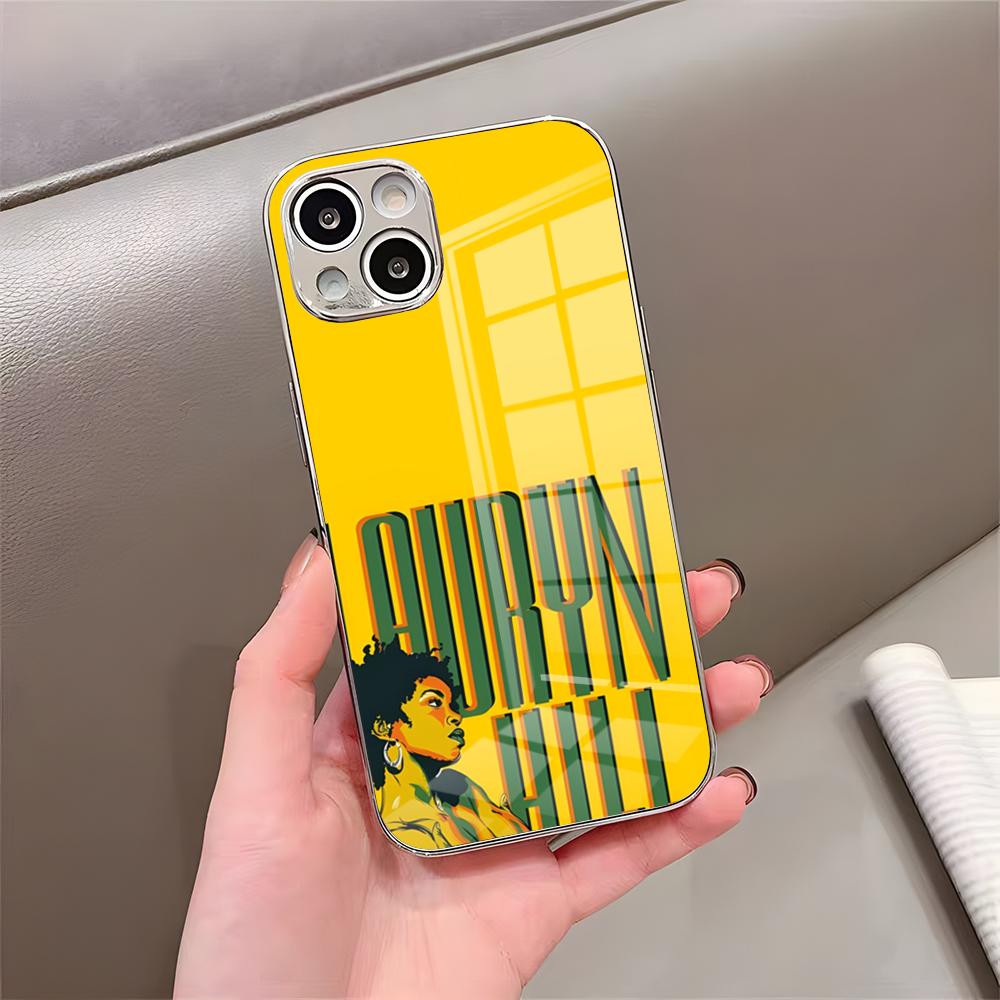 L-Lauryn Hill Phone Case For IPhone 17 Pro Max 15 Pro 16 14 Plus 12 13 Mini 11 Pro Shockproof Electroplated Glass Cover