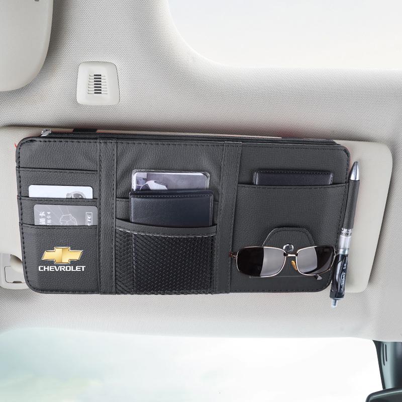Auto Sonnenblenden Organizer Box Mehrzweck Aufbewahrungstasche Für Chevrolet Corvette Montana TrailBlazer Silverado Traverse Camaro