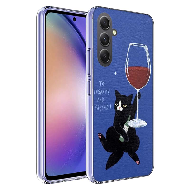 

Cute Cat Funny Wine Art Phone Case for Samsung A17 A37 A57 A07 A16 A26 A36 A56 A06 A02S A12 A22 A32 A52S A04S A14 A24 A34 A54 A0 Samsung A12 5G