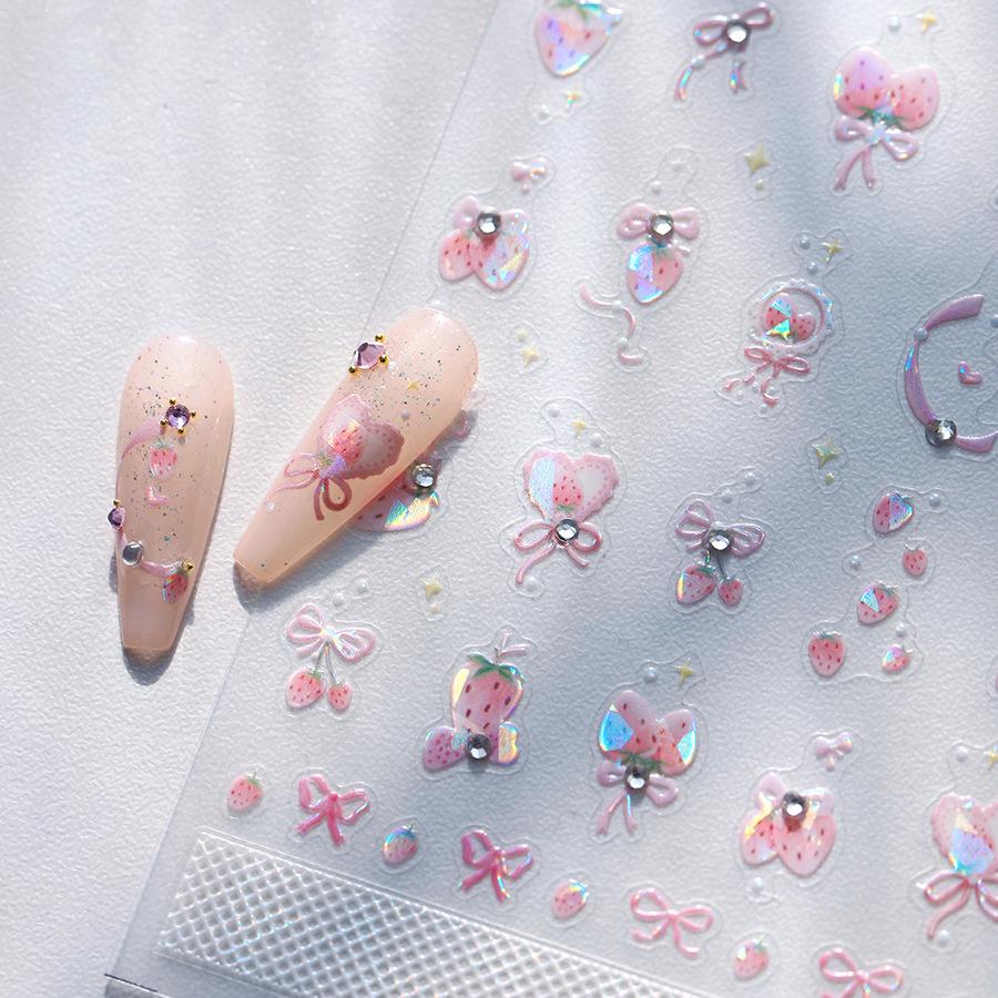 

TENSOR Ferrite Butterfly Diamond Nail Stickers TL291 - Transparent Glass Adhesive