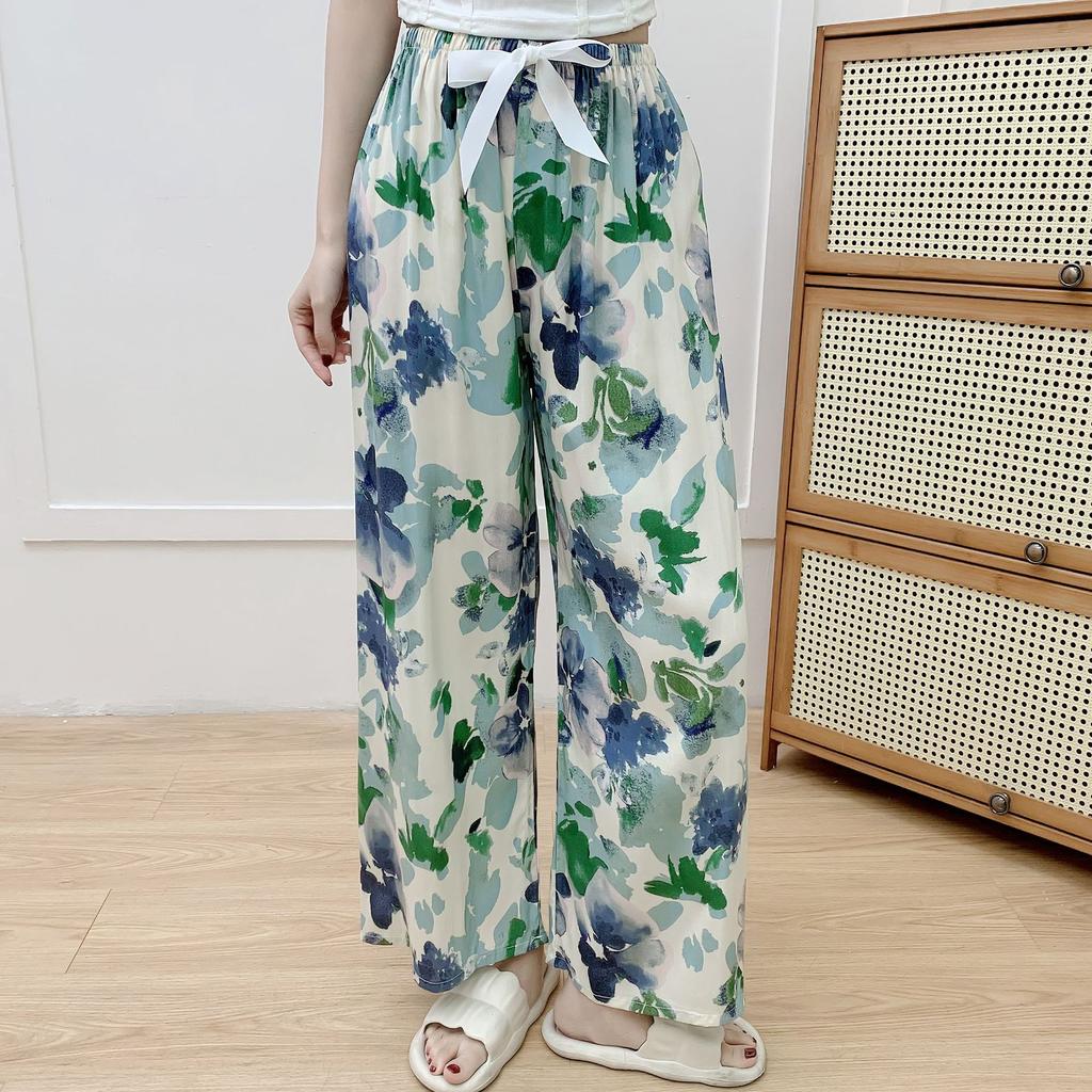 Cotton Silk Pajama Pants for Women, New Summer Style, Thin Cotton Casual Pants, Can Be Worn Outside, Large Size Home Pants